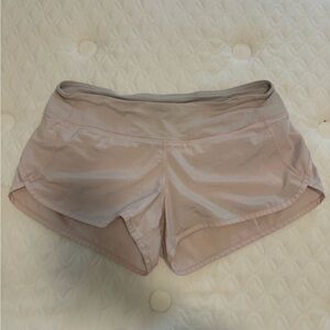 Lululemon Pink Sparkly Run Time Shorts